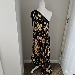 SHAN Floral One-Shoulder Dress By SHAN